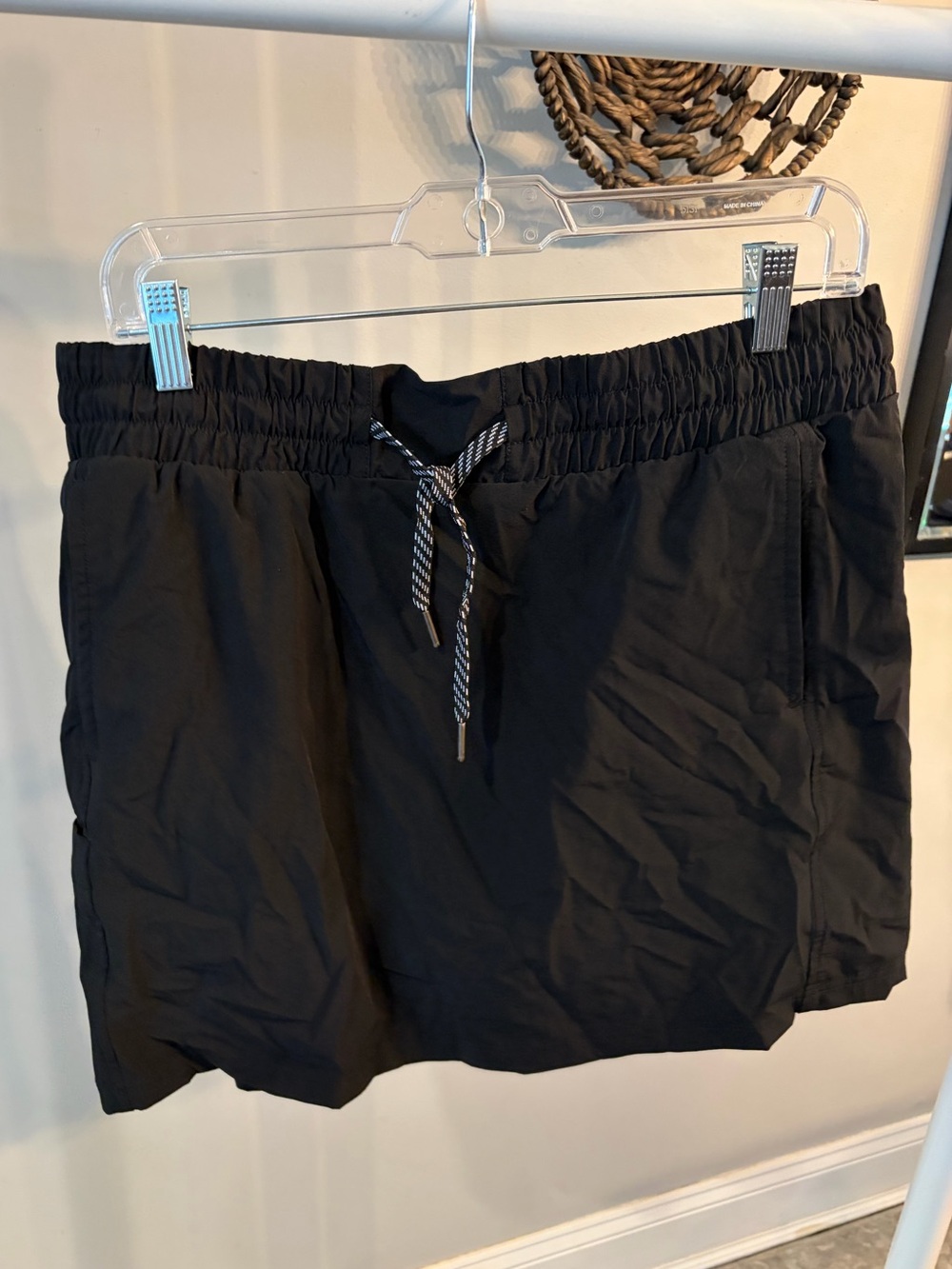 Avalanche Black Drawstring Athletic Skort